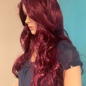 Purple hair wig